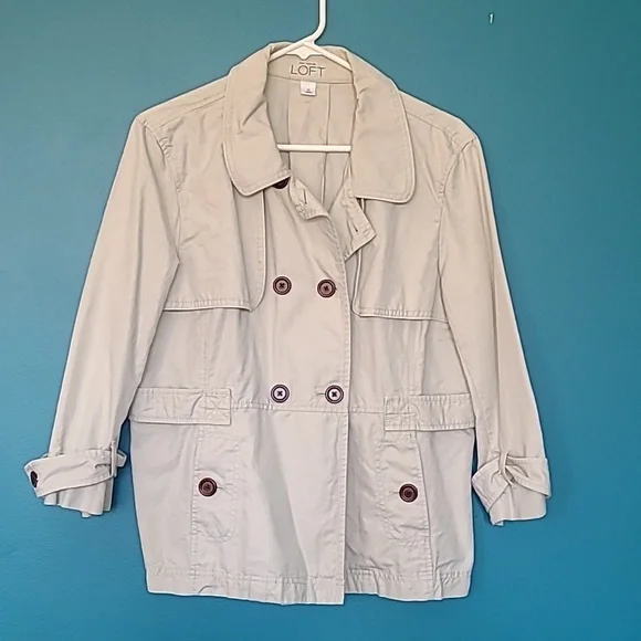 Ann Taylor Light Tan Double-Breasted Blazer - Picture 1 of 4